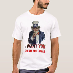 Uncle Sam Says, "Vote For Obama" T-Shirt