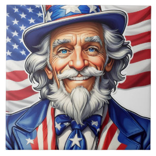 Uncle Sam USA Ceramic Tile