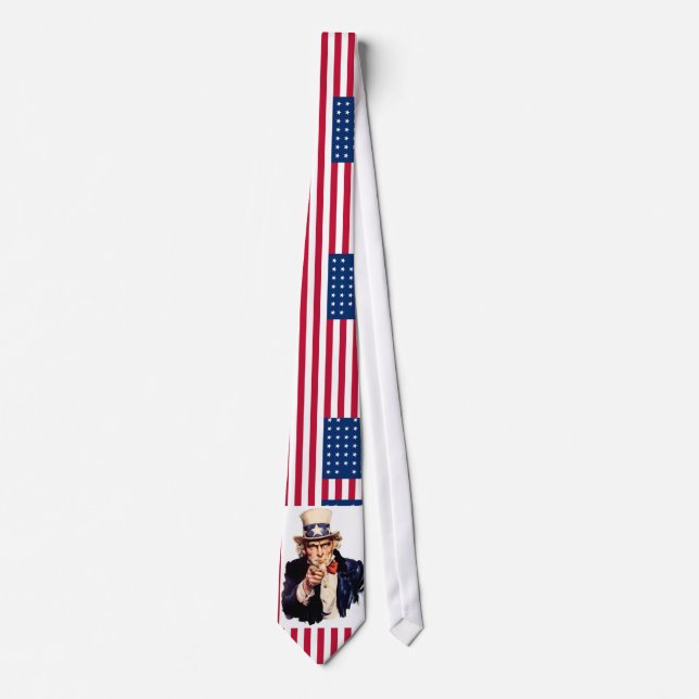 uncle sam - usa flag tie (Front)