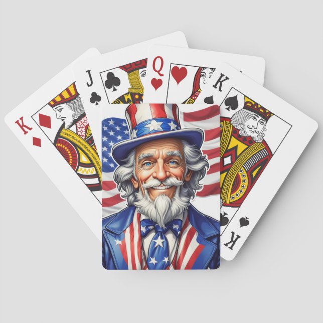 Uncle Sam USA Playing Cards (Back)