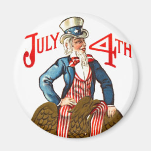 Uncle Sam Vintage July 4th Patriotic Magnet