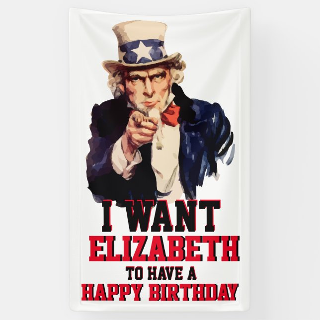 Uncle Sam Wants YOU Banner (Vertical)