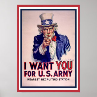 Uncle Sam wants you! Poster