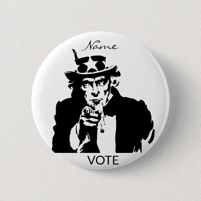 Uncle Sam Wants You Thunder_Cove 6 Cm Round Badge (Front)