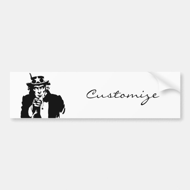 Uncle Sam Wants You Thunder_Cove Bumper Sticker (Front)