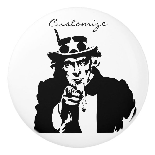 Uncle Sam Wants You Thunder_Cove Ceramic Knob (Front)
