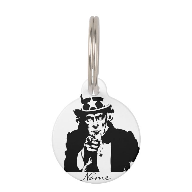 Uncle Sam Wants You Thunder_Cove Pet Tag (Front)