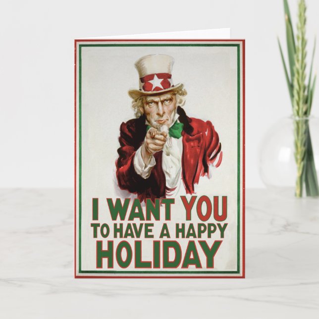 Uncle Sam wants YOU to have a Happy Holiday (Front)