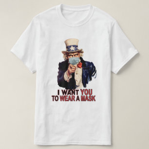 Uncle Sam Wants You to Wear a Face Mask America T-Shirt