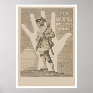 Uncle Sam's Right Hand-U.S. Marines Poster