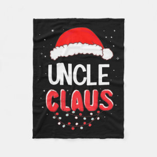 Uncle Santa Claus Christmas Matching Costume  Fleece Blanket
