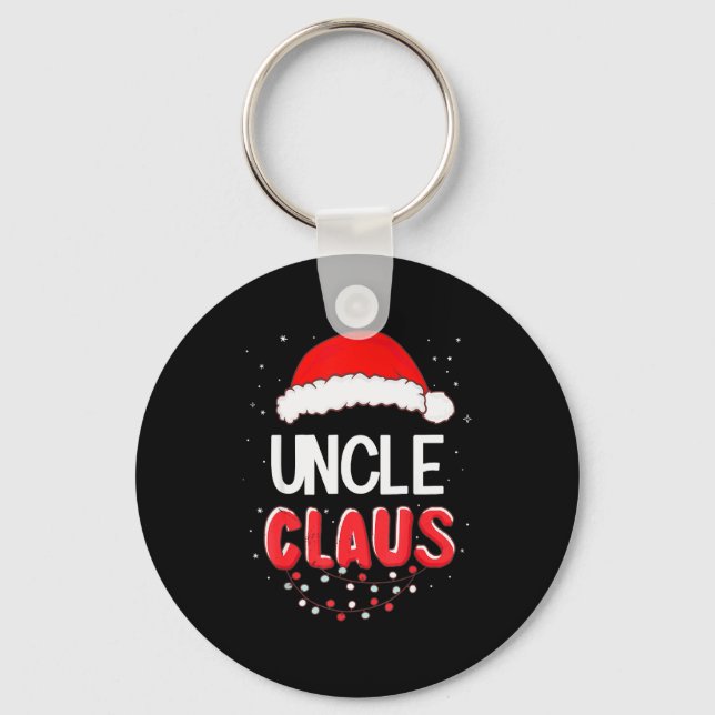 Uncle Santa Claus Christmas Matching Costume  Key Ring (Front)