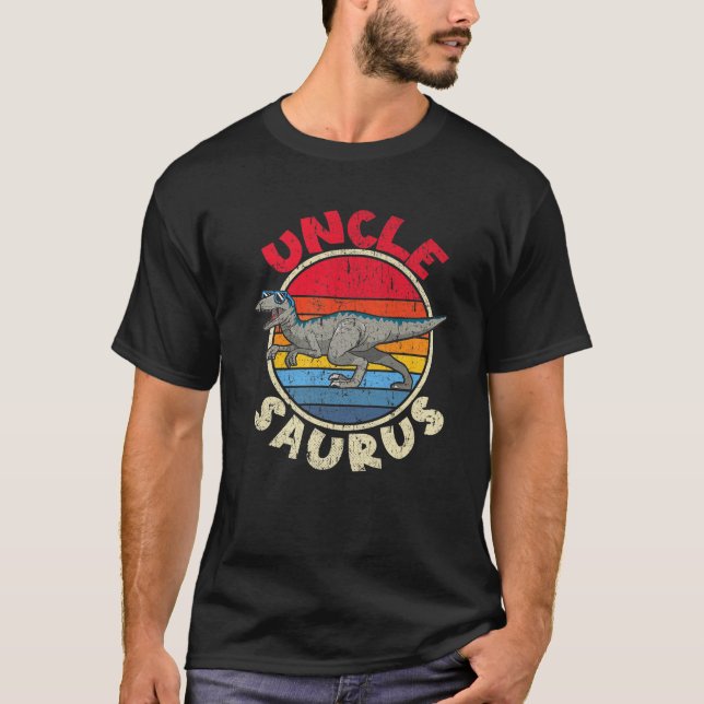 Uncle Saurus I Velociraptor I Family Matching T-Shirt (Front)
