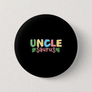 Uncle Saurus Kids Dinosaur Birthday Party Family M 6 Cm Round Badge