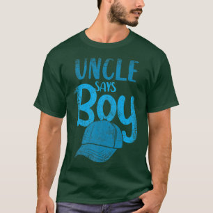 Uncle Says Boy Gender Reveal Vintage  T-Shirt