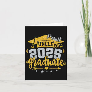 Uncle Senior 2025 Proud Uncle Of A Cl Of 2025 Grad Card