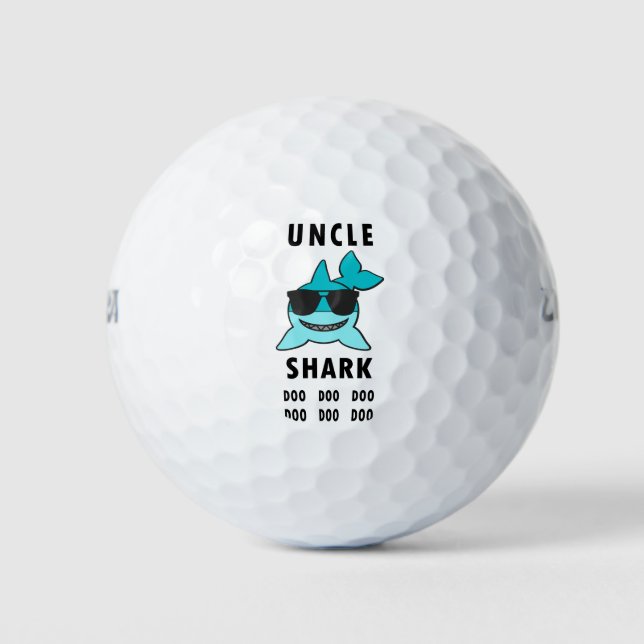 UNCLE SHARK Doo Doo Doo Golf Balls (Front)