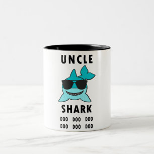 UNCLE SHARK Doo Doo Doo Two-Tone Coffee Mug