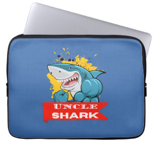 UNCLE SHARK LAPTOP SLEEVE