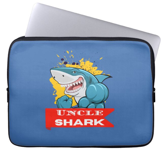 UNCLE SHARK LAPTOP SLEEVE (Front)