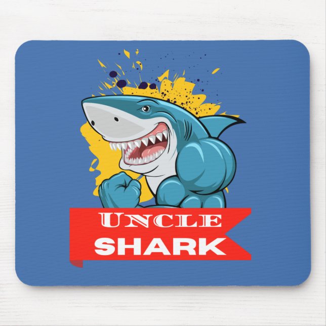 UNCLE SHARK MOUSE PAD (Front)