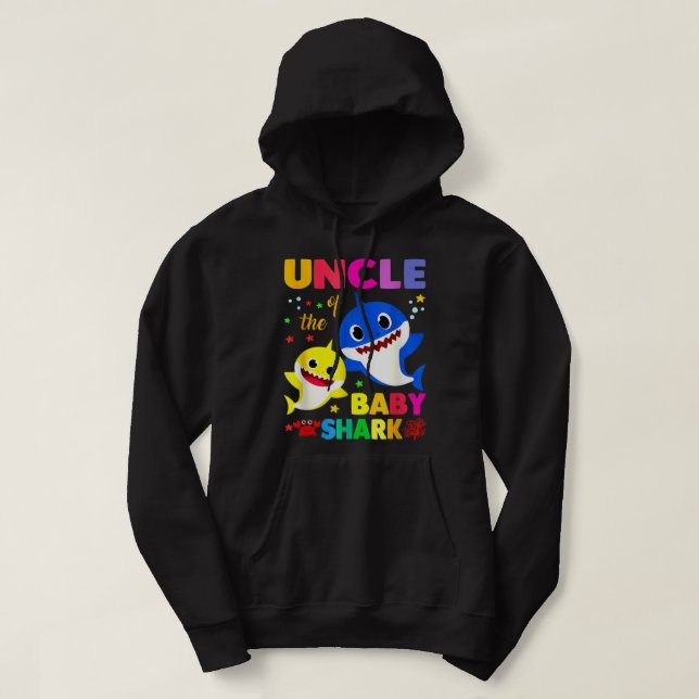 Uncle Shark Uncle Shark Family Mother's Day  Hoodie (Design Front)
