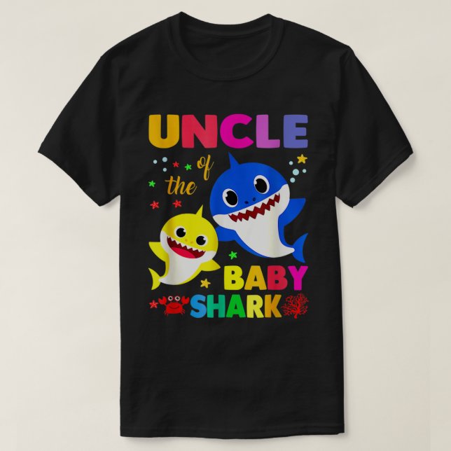 Uncle Shark Uncle Shark Family Mother's Day  T-Shirt (Design Front)