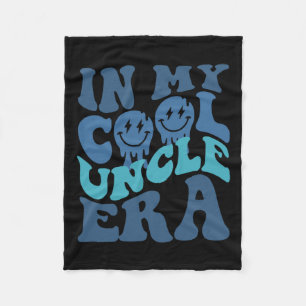 Uncle Shirt Groovy In My Cool Uncle Era Fathers Da Fleece Blanket