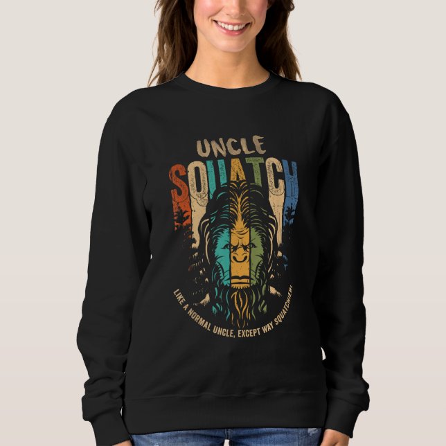 Uncle Squatch - Funny Bigfoot Sasquatch Cryptid Lo Sweatshirt (Front)