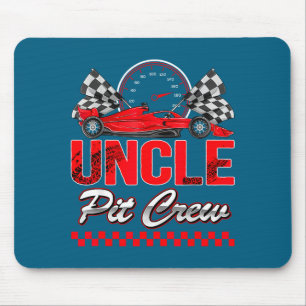 Uncle T Crew Racing Family Race Car Birthday Boy Mouse Pad