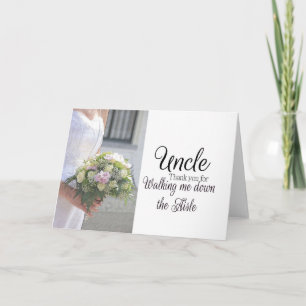 Uncle    Thanks for Walking me down Aisle Thank You Card