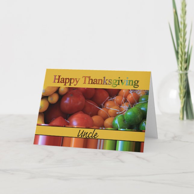 Uncle  Thanksgiving Card (Front)