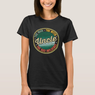 Uncle The Man Myth The Bad Influencer  Retro Vinta T-Shirt