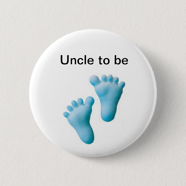 Uncle to be 6 cm round badge (Front)