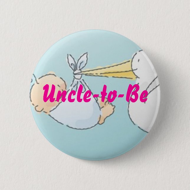 Uncle-to-Be 6 Cm Round Badge (Front)