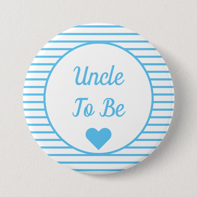 Uncle To Be Baby Shower Button (Front)