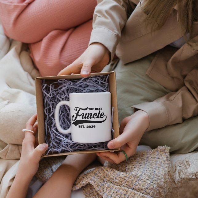 Uncle to Be Pregnancy Funny Funcle Coffee Mug (uncle to be pregnancy coffee mugs black and white baby reveal best uncle ever first time uncle funny)