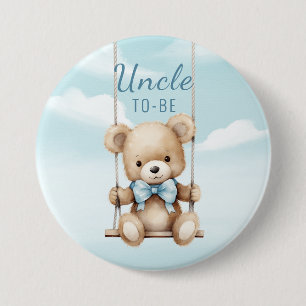 Uncle To Be Teddy Bear Swing 7.5 Cm Round Badge