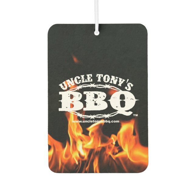 Uncle Tony's BBQ Car Air Freshener (Front)