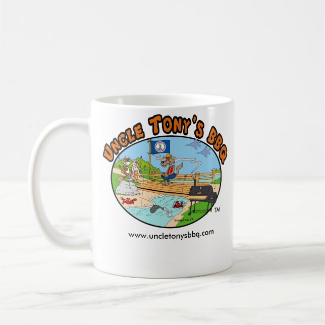 Uncle Tony's BBQ Coffee Mug (Cartoon) (Left)