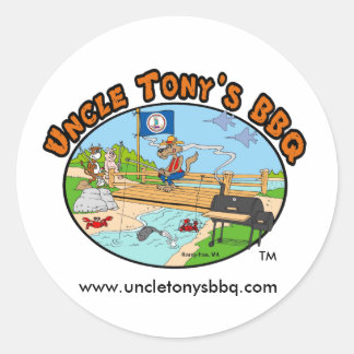 Uncle Tony's BBQ Stickers (Cartoon Logo)