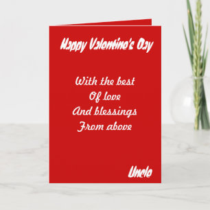 Uncle valentine's day greeting cards
