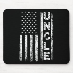 Uncle Vintage American Flag Father's Day 4th Of Ju Mouse Pad