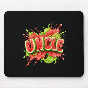 Uncle Watermelon Summer Fruit Family Matching Men Mouse Pad