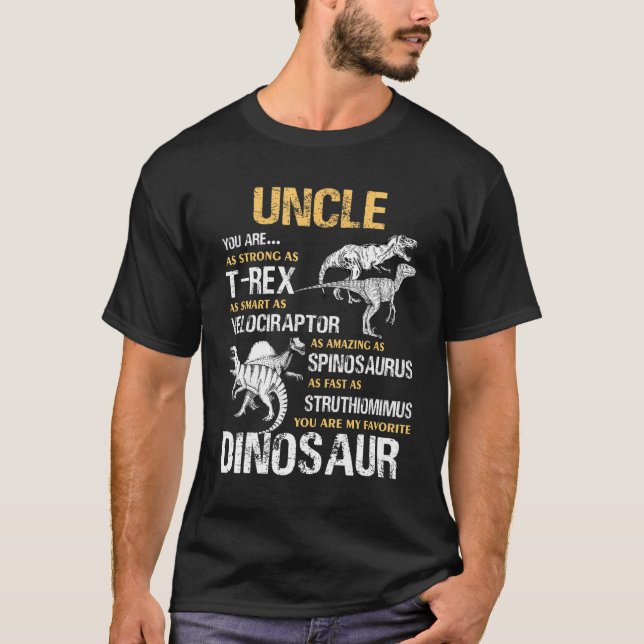 Uncle You Are My Favourite Dinosaur Tee For Father (Front)