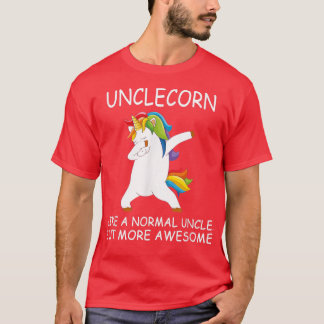 Unclecorn Dabbing Unicorn Funny Uncle Unicorn Chri T-Shirt