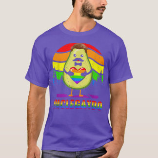 UncleGaydo Funny Avocado Uncle Vegan LGBT Heart Pr T-Shirt