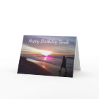 *UNCLE'S BIRTHDAY* BEACH AND LOVE WISHES CARD