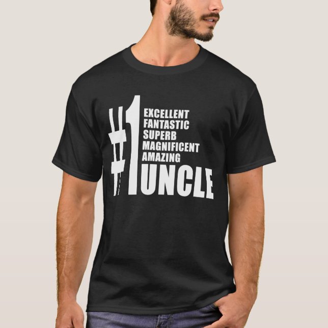 Uncles Birthdays Gifts : Number One Uncle T-Shirt (Front)