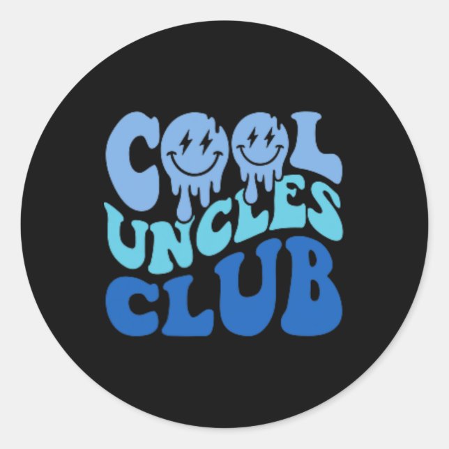 Uncles Club Best Uncle Ever Funny Fathers Day Pock Classic Round Sticker (Front)